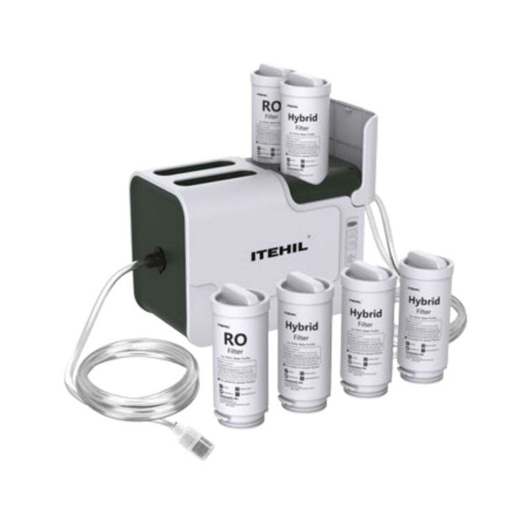 ITEHIL Wasserfilter Wasserfiltersystem mit mehreren Kartuschen und Anschlusskabel für verbesserte Wasserqualität.